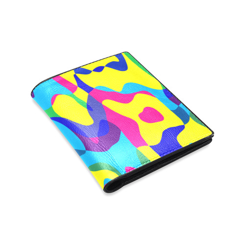 Colorful chaos Men's Leather Wallet (Model 1612)