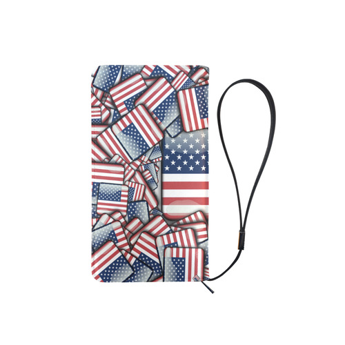Flag_United_States_by_JAMColors Men's Clutch Purse （Model 1638）