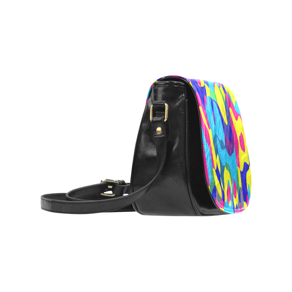 Colorful chaos Classic Saddle Bag/Large (Model 1648)