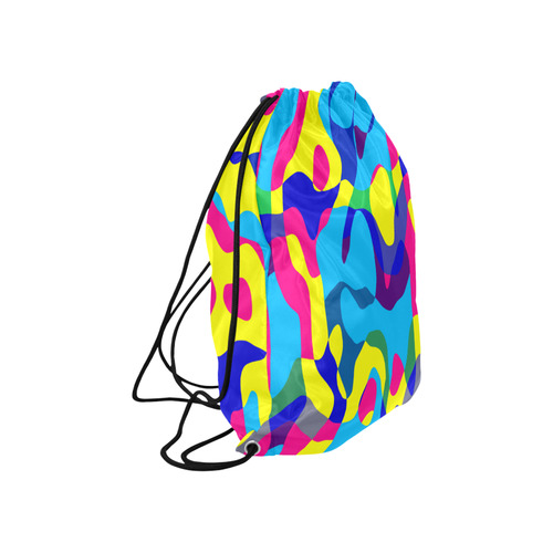 Colorful chaos Large Drawstring Bag Model 1604 (Twin Sides)  16.5"(W) * 19.3"(H)
