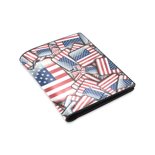 Flag_United_States_by_JAMColors Men's Leather Wallet (Model 1612)