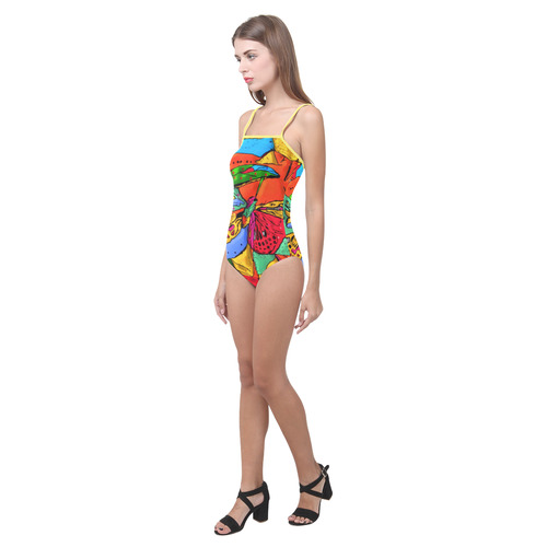 Fly my butterfly by Nico Bielow Strap Swimsuit ( Model S05)