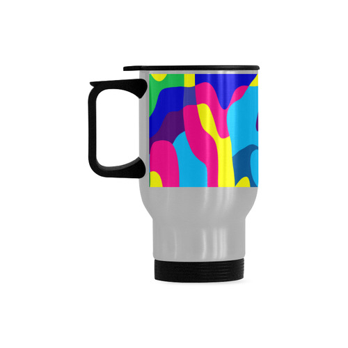 Colorful chaos Travel Mug (Silver) (14 Oz)