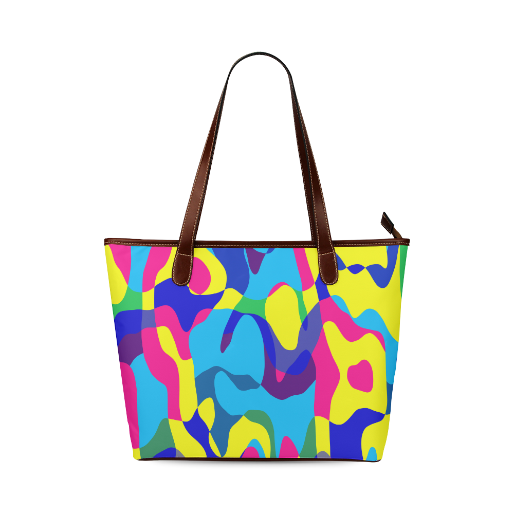 Colorful chaos Shoulder Tote Bag (Model 1646)