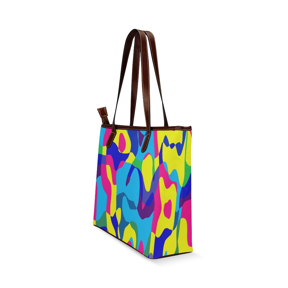 Colorful chaos Shoulder Tote Bag (Model 1646)