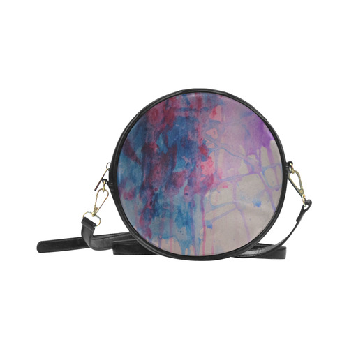 watercolor Waterfall 1 Round Sling Bag (Model 1647)