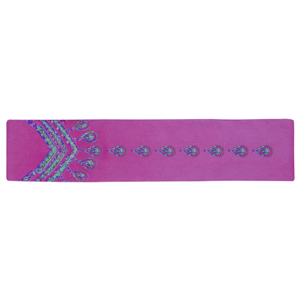 Jewelry COLLIER Blue Turquoise Pink Table Runner 16x72 inch