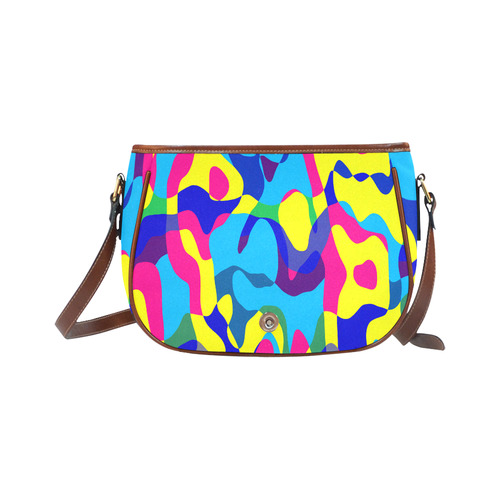 Colorful chaos Saddle Bag/Large (Model 1649)