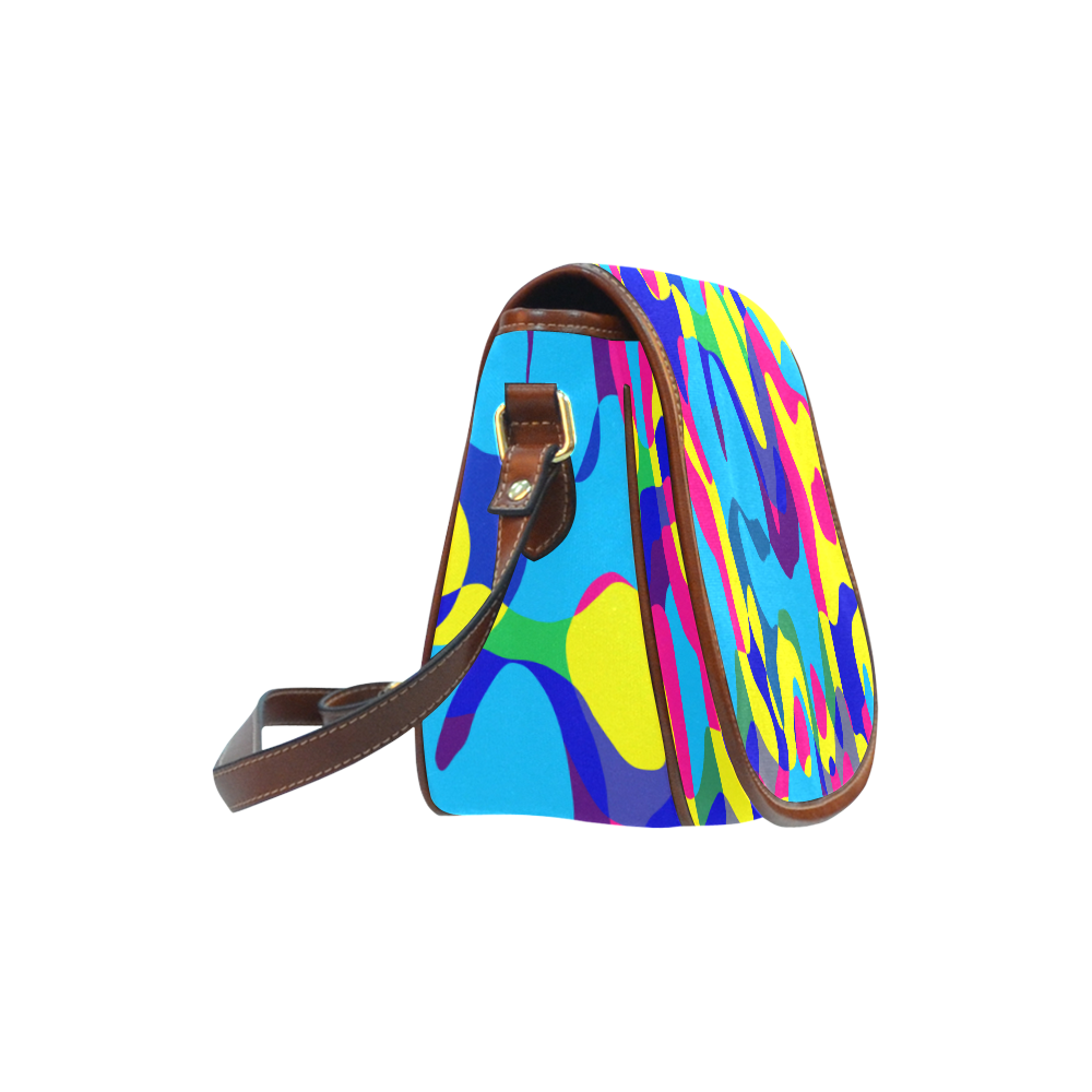 Colorful chaos Saddle Bag/Large (Model 1649)