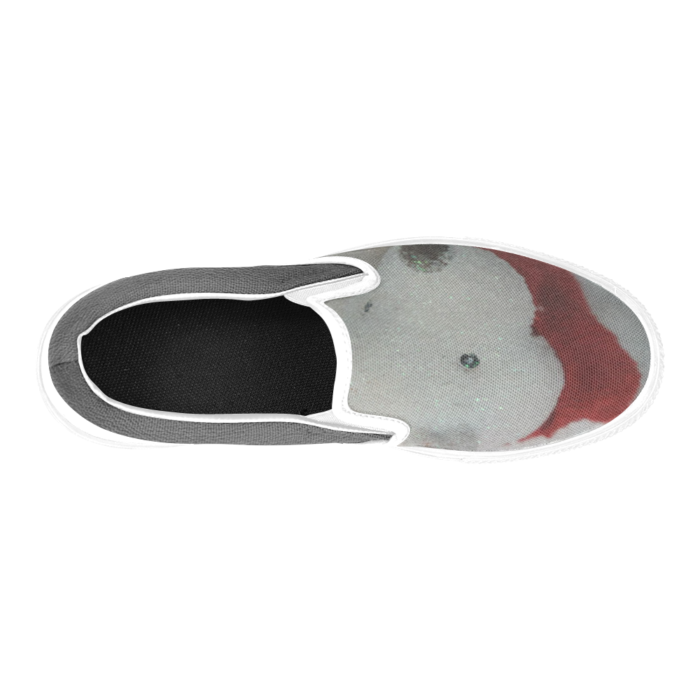sweet little Polarbear-Deco by JamColors Slip-on Canvas Shoes for Kid (Model 019)