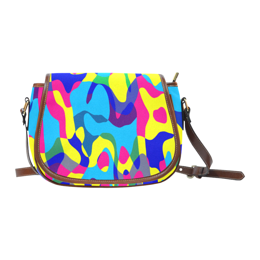 Colorful chaos Saddle Bag/Large (Model 1649)