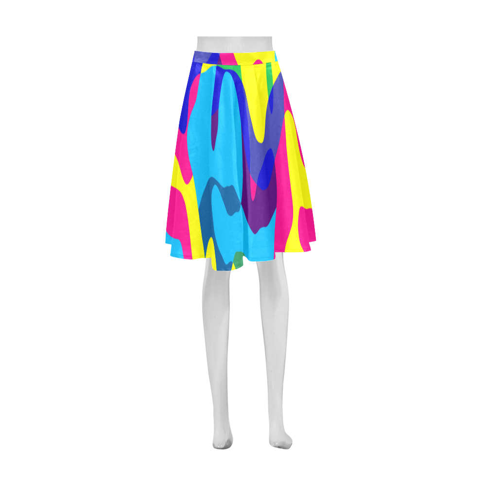 Colorful chaos Athena Women's Short Skirt (Model D15)