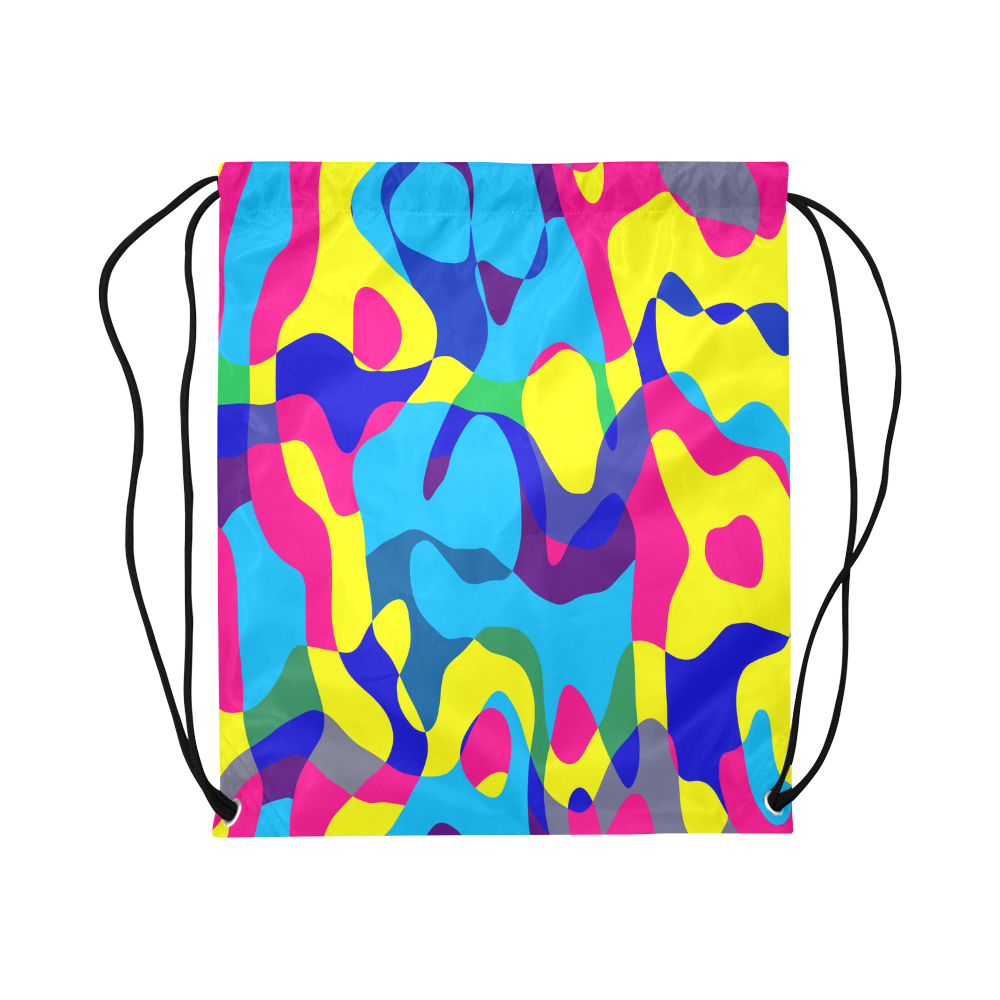 Colorful chaos Large Drawstring Bag Model 1604 (Twin Sides)  16.5"(W) * 19.3"(H)