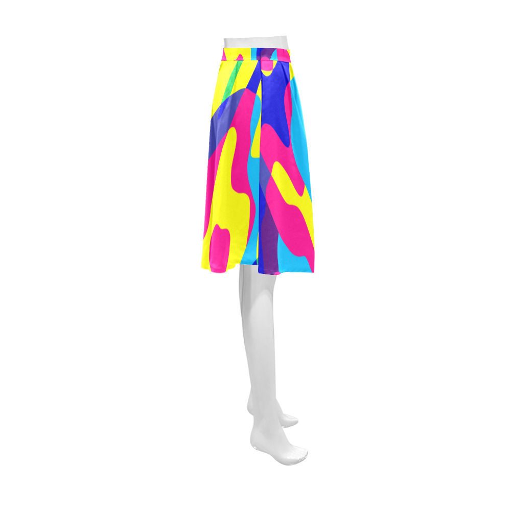 Colorful chaos Athena Women's Short Skirt (Model D15)