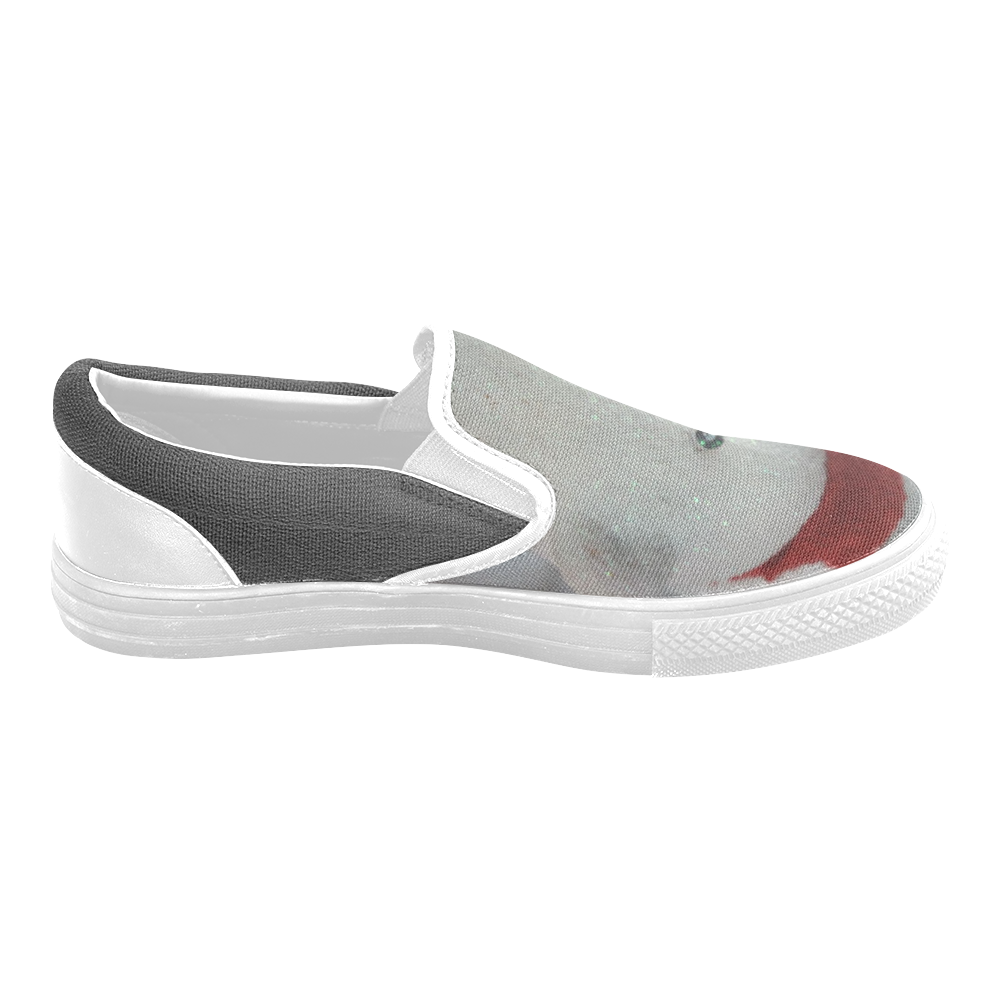 sweet little Polarbear-Deco by JamColors Slip-on Canvas Shoes for Kid (Model 019)
