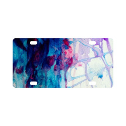 watercolor waterfall Classic License Plate