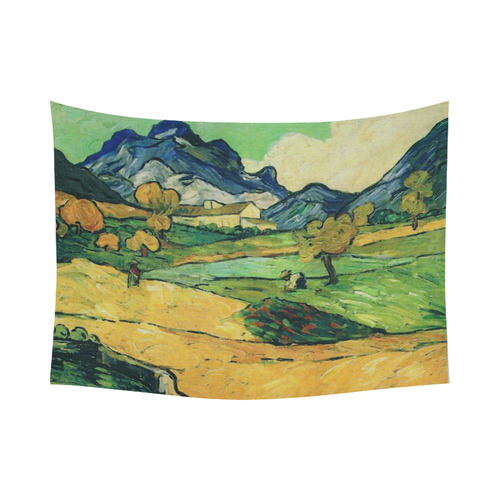 Van Gogh Mont Gaussier Mas Saint-Paul Cotton Linen Wall Tapestry 80"x 60"