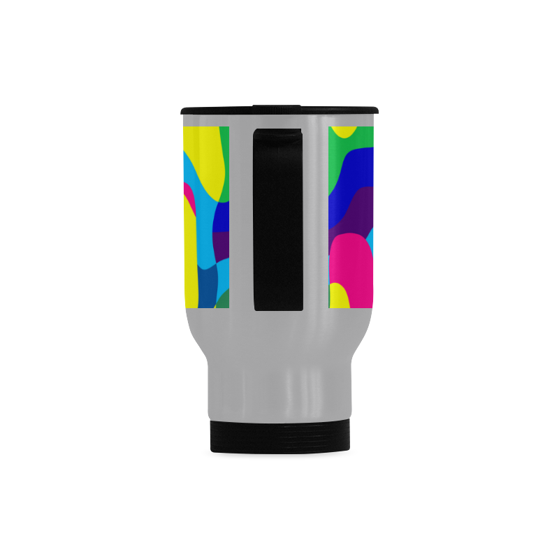 Colorful chaos Travel Mug (Silver) (14 Oz)