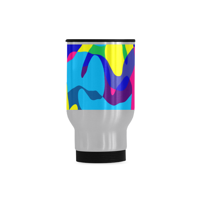 Colorful chaos Travel Mug (Silver) (14 Oz)