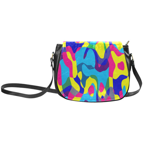 Colorful chaos Classic Saddle Bag/Large (Model 1648)