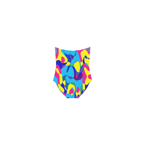 Colorful chaos Strap Swimsuit ( Model S05)