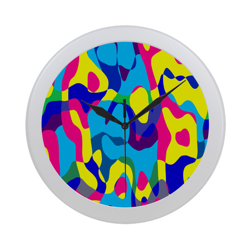 Colorful chaos Circular Plastic Wall clock