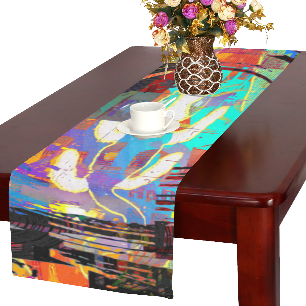 Abstract Art The Way Of Lizard multicolored Table Runner 16x72 inch