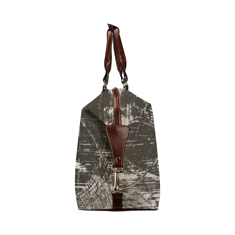 Horizontal Beige Classic Travel Bag (Model 1643) Remake