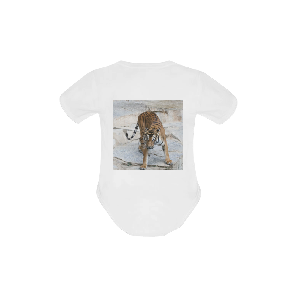 Tiger 1216 AJ by JamColors Baby Powder Organic Short Sleeve One Piece (Model T28)