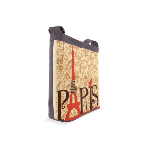 Paris Eiffel Tower Vintage Retro Crossbody Bags (Model 1613)
