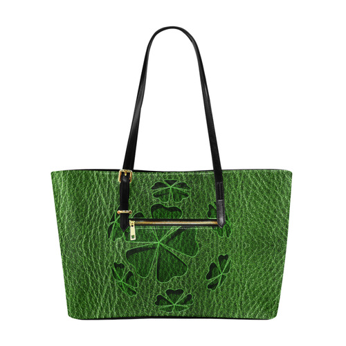 Leather-Look Irish Cloverball Euramerican Tote Bag/Large (Model 1656)