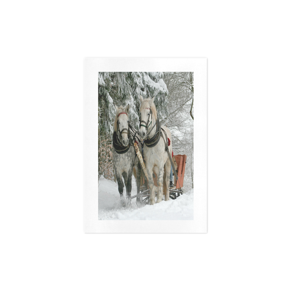 Wintertime Sleigh Ride Art Print 7‘’x10‘’