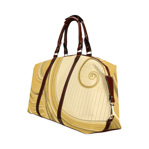 Amber Gold Snail Classic Travel Bag (Model 1643) Remake