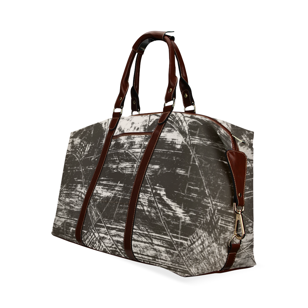 Horizontal Beige Classic Travel Bag (Model 1643) Remake