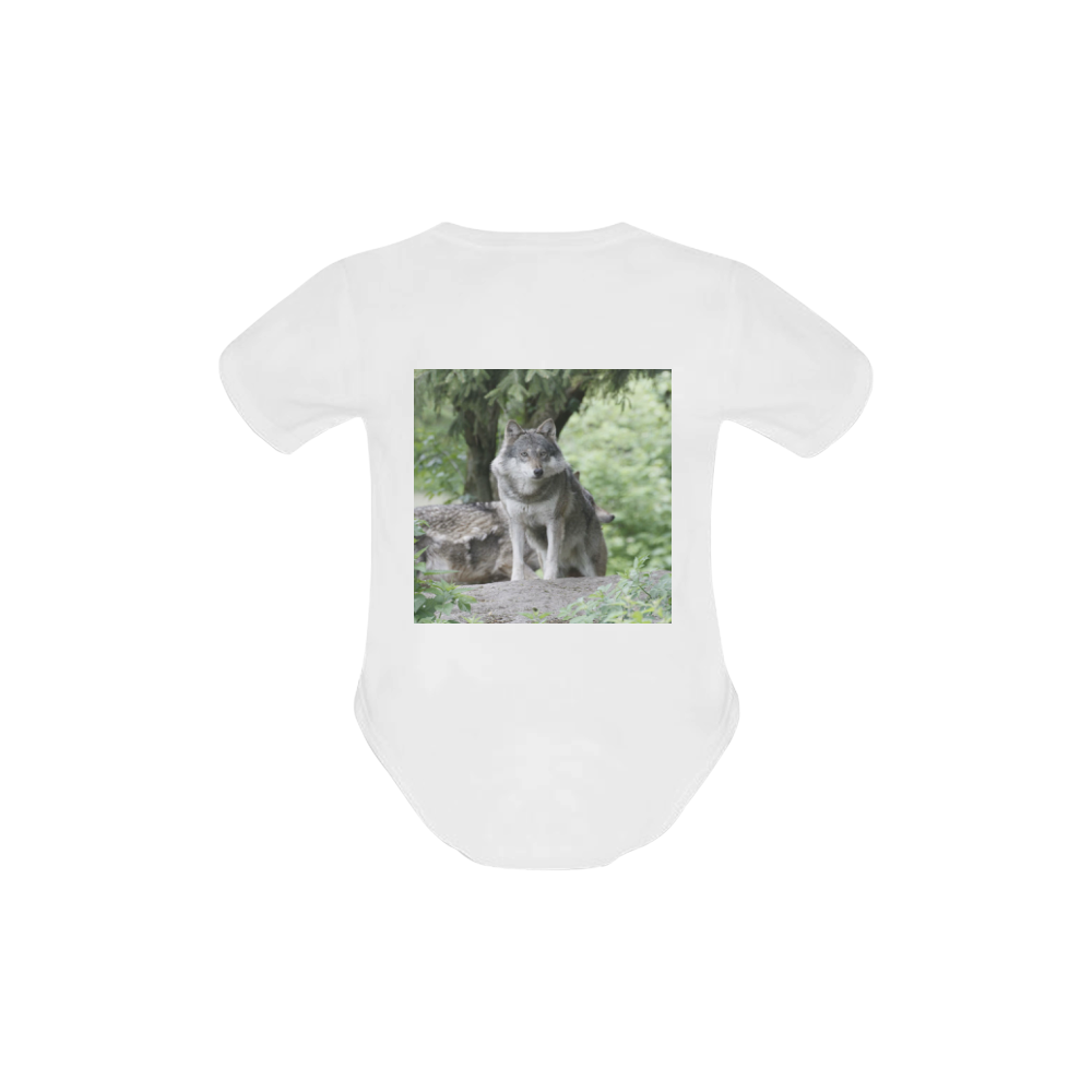 Wolf 14AJ by JamColors Baby Powder Organic Short Sleeve One Piece (Model T28)