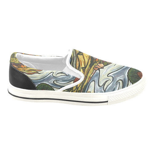 Te Mata Peak Women's Unusual Slip-on Canvas Shoes (Model 019)