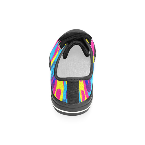 Colorful chaos Women's Classic Canvas Shoes (Model 018)