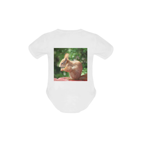 Squirrel by JamColors Baby Powder Organic Short Sleeve One Piece (Model T28)