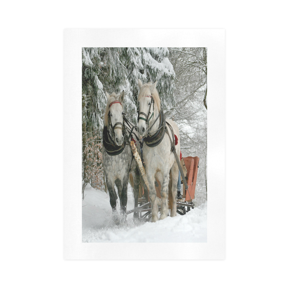 Wintertime Sleigh Ride Art Print 16‘’x23‘’