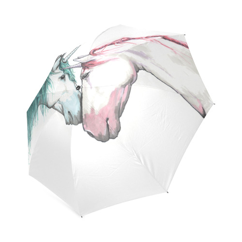 Unicorns in love Foldable Umbrella (Model U01)