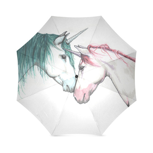 Unicorns in love Foldable Umbrella (Model U01)