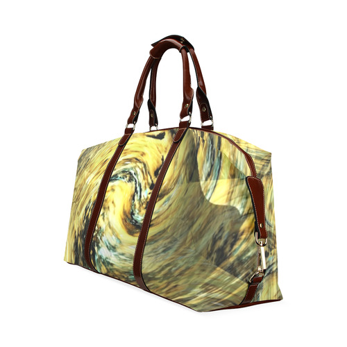 Galactic Impression: Cosmic Golden Snail In Rotary Motion Classic Travel Bag (Model 1643) Remake