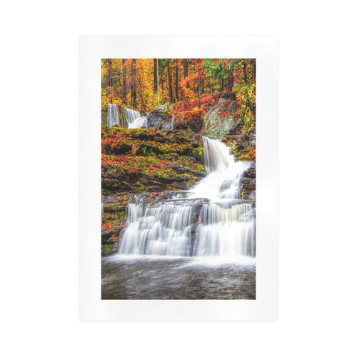 Autumn Waterfall Art Print 16‘’x23‘’