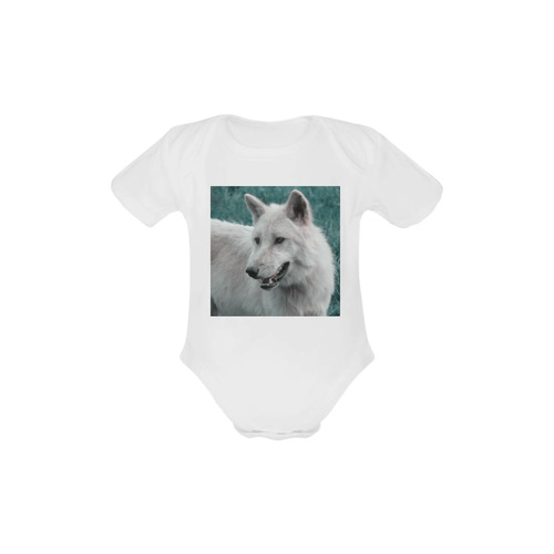 wolf 05 by JamColors Baby Powder Organic Short Sleeve One Piece (Model T28)