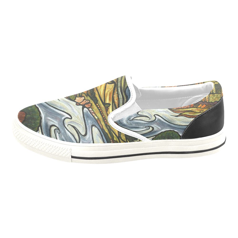 Te Mata Peak Women's Unusual Slip-on Canvas Shoes (Model 019)