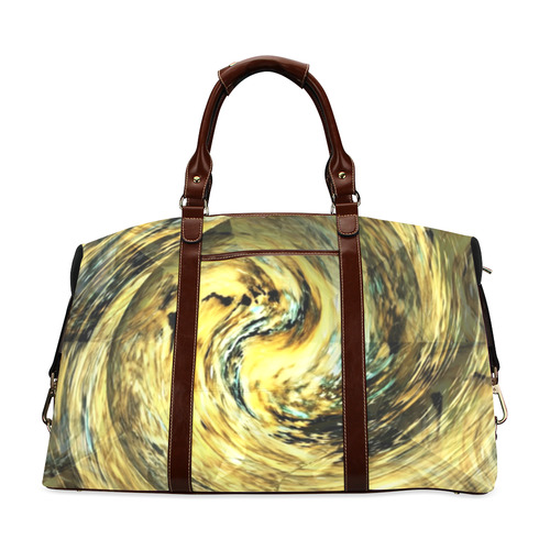 Galactic Impression: Cosmic Golden Snail In Rotary Motion Classic Travel Bag (Model 1643) Remake