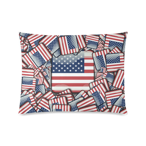 Flag_United_States_by_JAMColors Custom Zippered Pillow Case 20"x26"(Twin Sides)