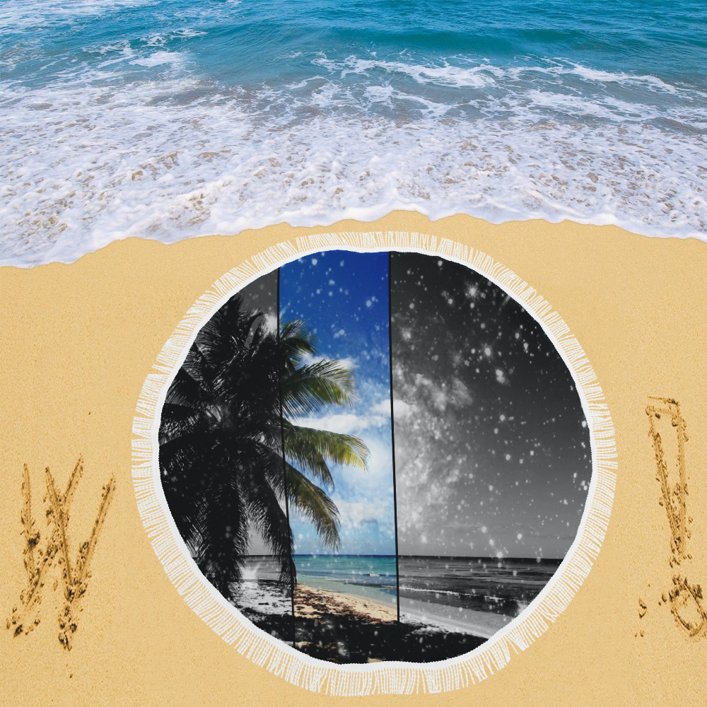 Caribbean Dreaming Circular Beach Shawl 59"x 59"