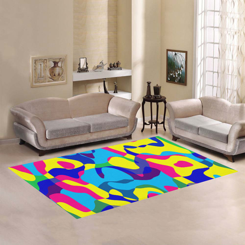 Colorful chaos Area Rug7'x5'