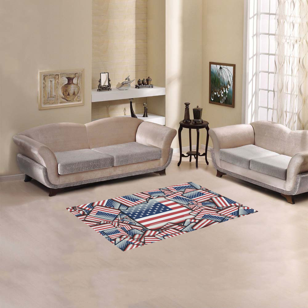 Flag_United_States_by_JAMColors Area Rug 2'7"x 1'8‘’